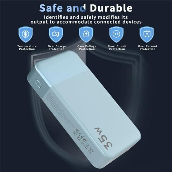 20000mAh fast charging power bank portable battery pack with USB C display - Picture 6 of 7